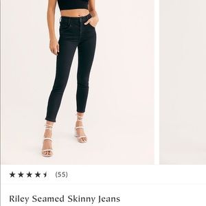 riled seamed skinny jeans